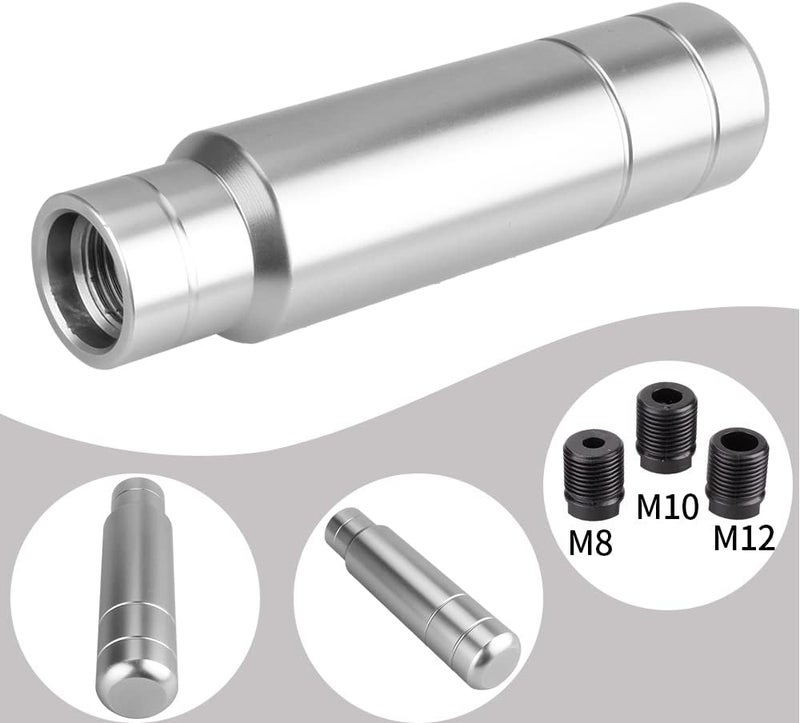 BARTOO Aluminum Weighted Manual Shift knobs, Long Stick Shift Knob Gear Shifter Knobs, Car Accessories Lever Cover Head Universal Shifter Knobs with 3 Threaded Adapters (Titanium Color) - Image 5